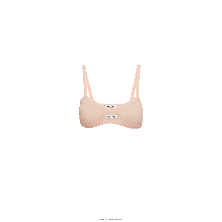 IE Miu MiuReady To Wear Nylon Bra Apricot XJN62J1023