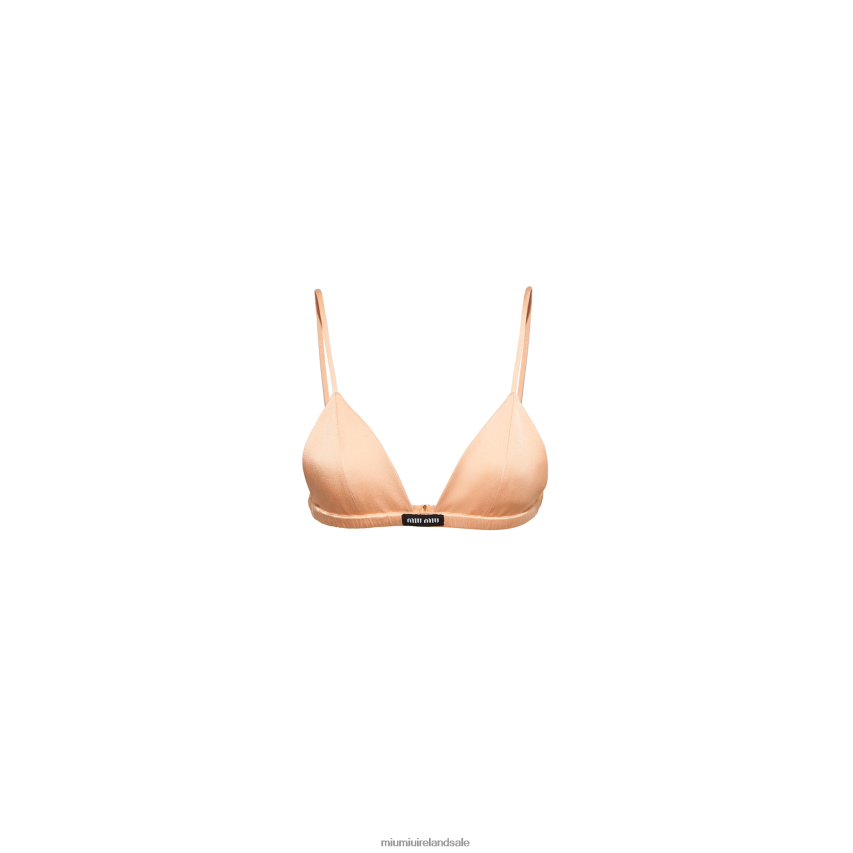 IE Miu MiuReady To Wear Satin Bra Apricot XJN62J1022