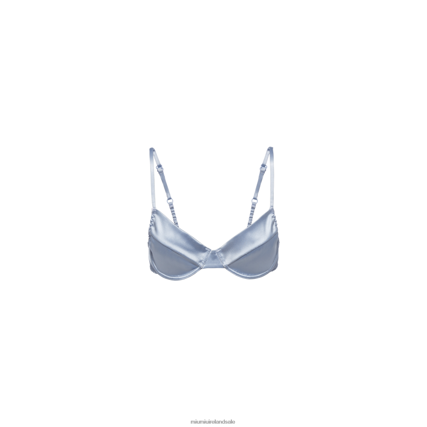IE Miu MiuReady To Wear Satin Bra Cloudy Gray XJN62J1026