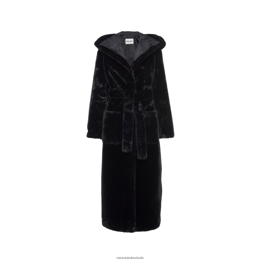 IE Miu MiuReady To Wear Aspen Coat Black XJN62J504