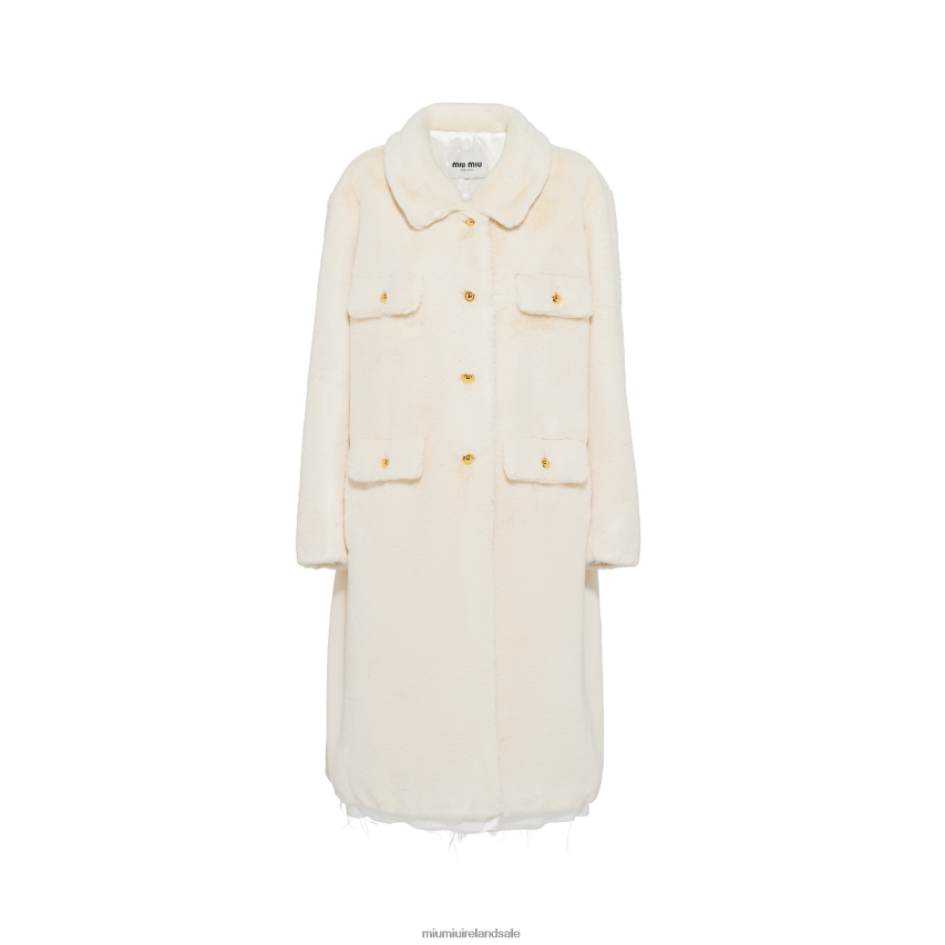 IE Miu MiuReady To Wear Aspen Coat White XJN62J523