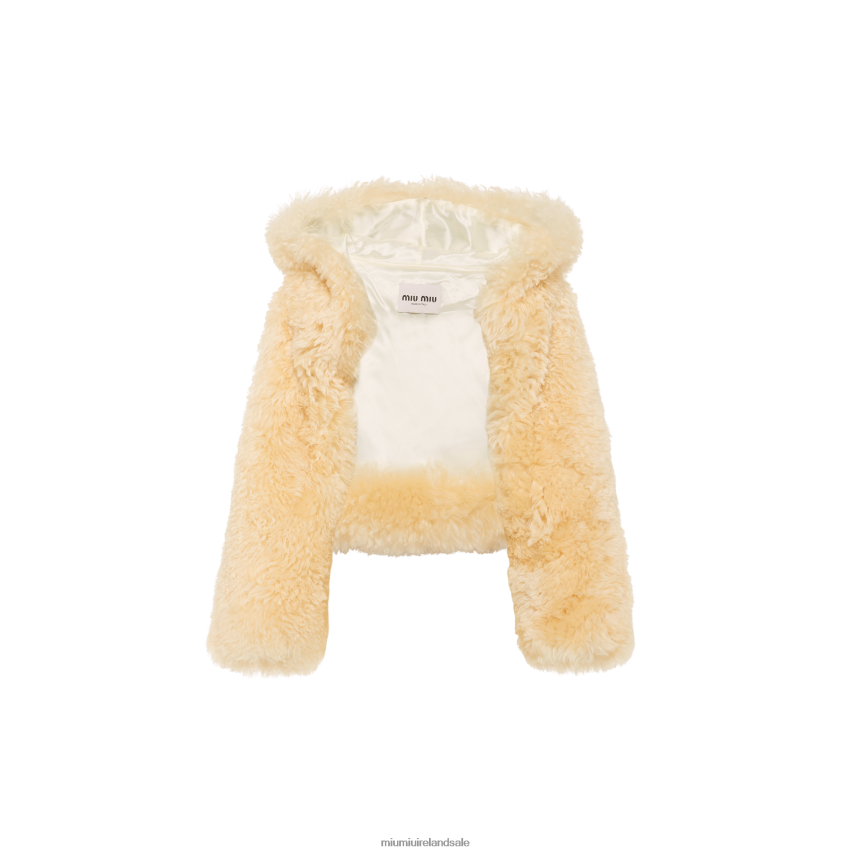 IE Miu MiuReady To Wear Mongolian Stole Cream XJN62J495