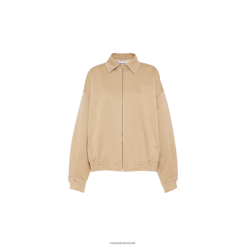IE Miu MiuReady To Wear Oversized Chino Blouson Jacket Cord XJN62J548