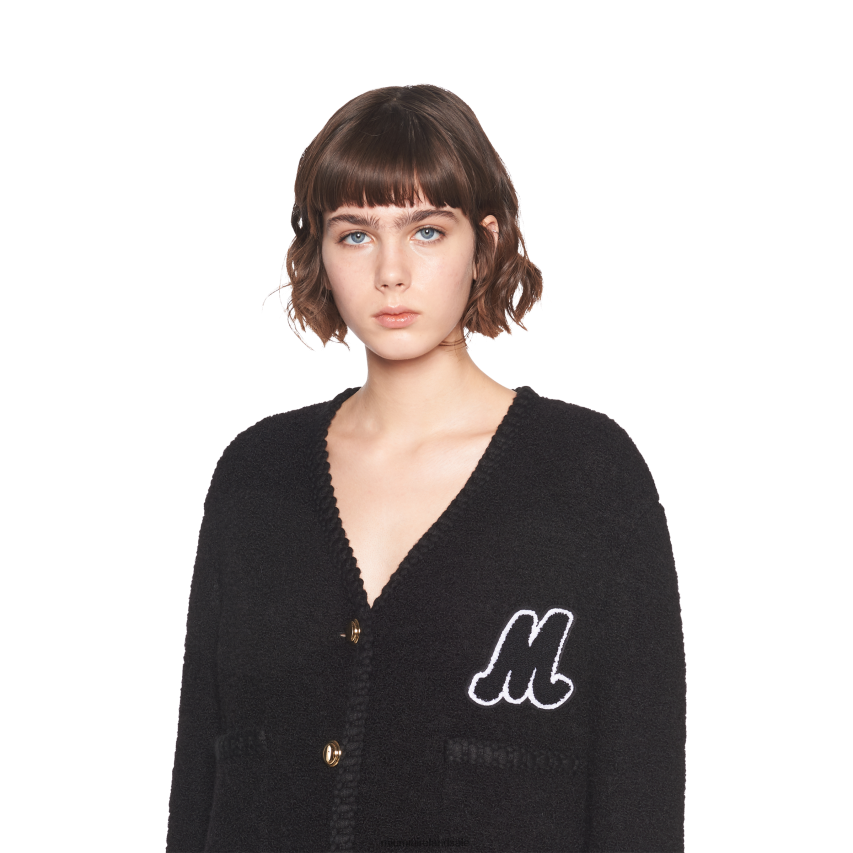 IE Miu MiuReady To Wear Single-breasted Boucle Jacket Black XJN62J527