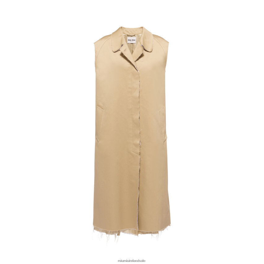 IE Miu MiuReady To Wear Single-breasted Chino Coat Cord XJN62J475