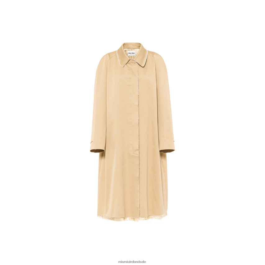 IE Miu MiuReady To Wear Single-breasted Chino Coat Cord XJN62J552