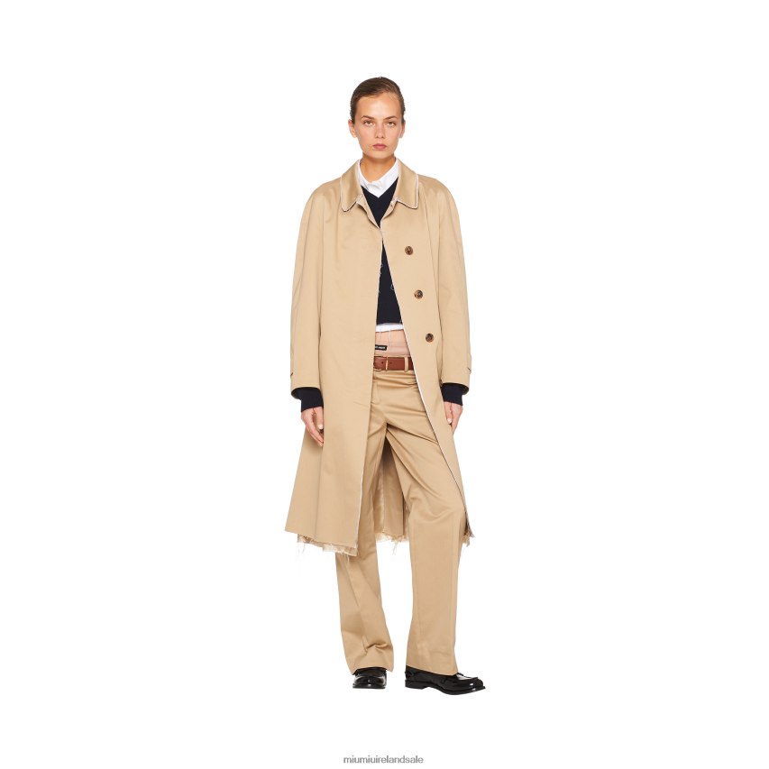IE Miu MiuReady To Wear Single-breasted Chino Coat Cord XJN62J552
