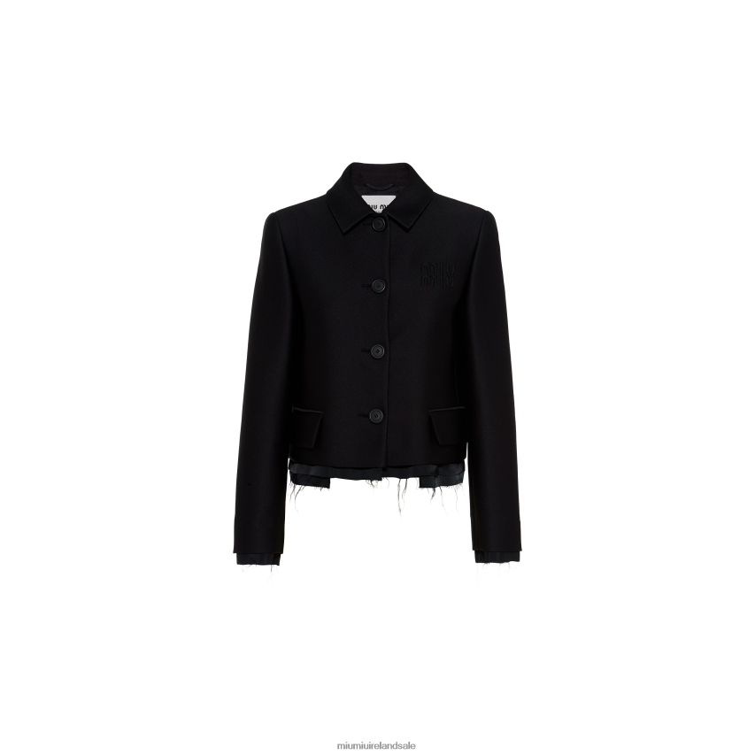 IE Miu MiuReady To Wear Single-breasted Radzimir Jacket Black XJN62J461