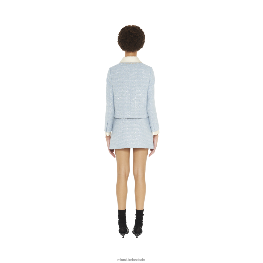 IE Miu MiuReady To Wear Single-breasted Sequined Tweed Jacket Astro XJN62J526