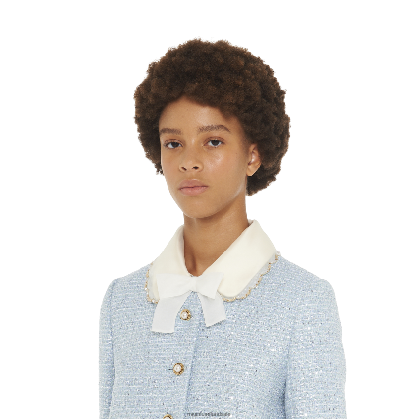 IE Miu MiuReady To Wear Single-breasted Sequined Tweed Jacket Astro XJN62J526