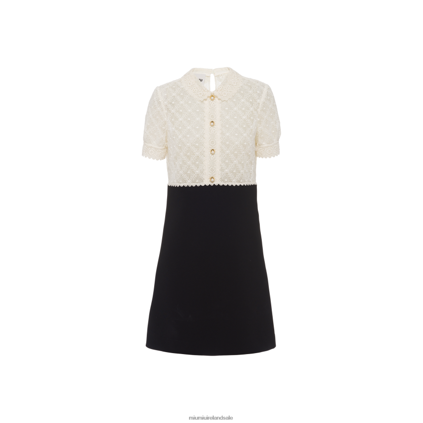 IE Miu MiuReady To Wear Cady Mini-dress Black XJN62J447