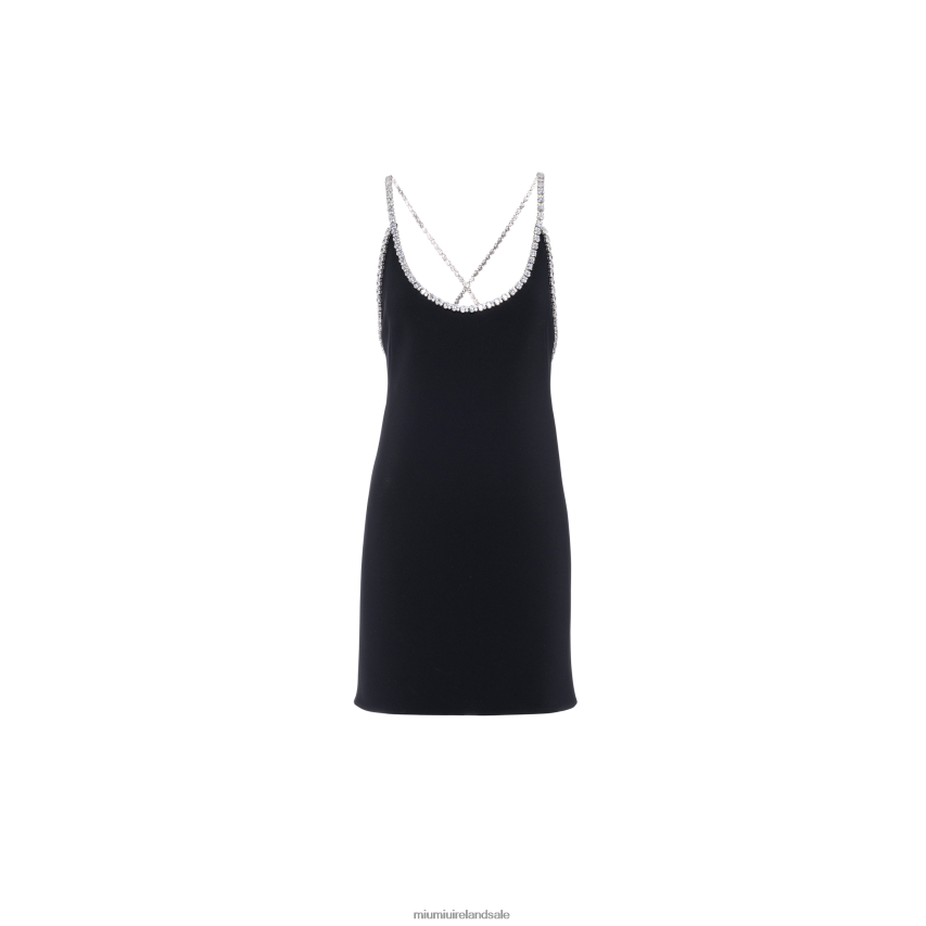 IE Miu MiuReady To Wear Cady Mini-dress Black XJN62J451