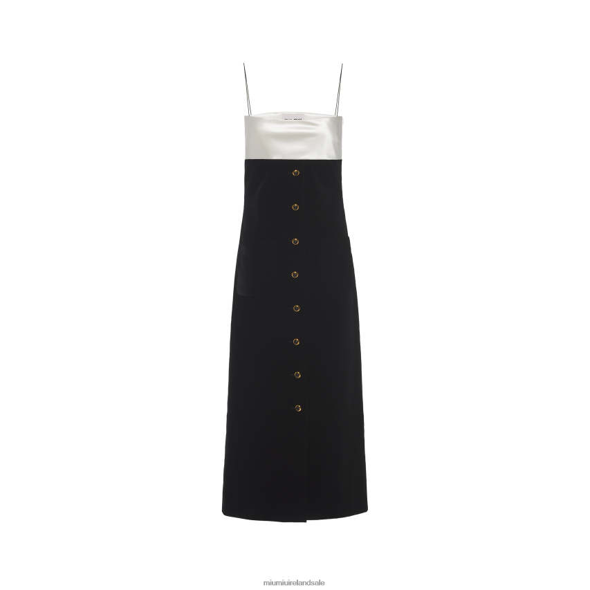 IE Miu MiuReady To Wear Long Velvet Dress Black/White XJN62J405
