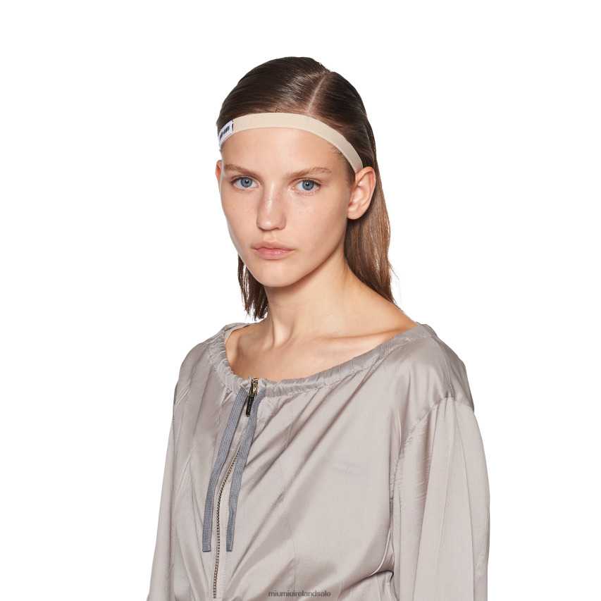 IE Miu MiuReady To Wear Long-sleeved Technical Silk Dress Cloudy Gray XJN62J365