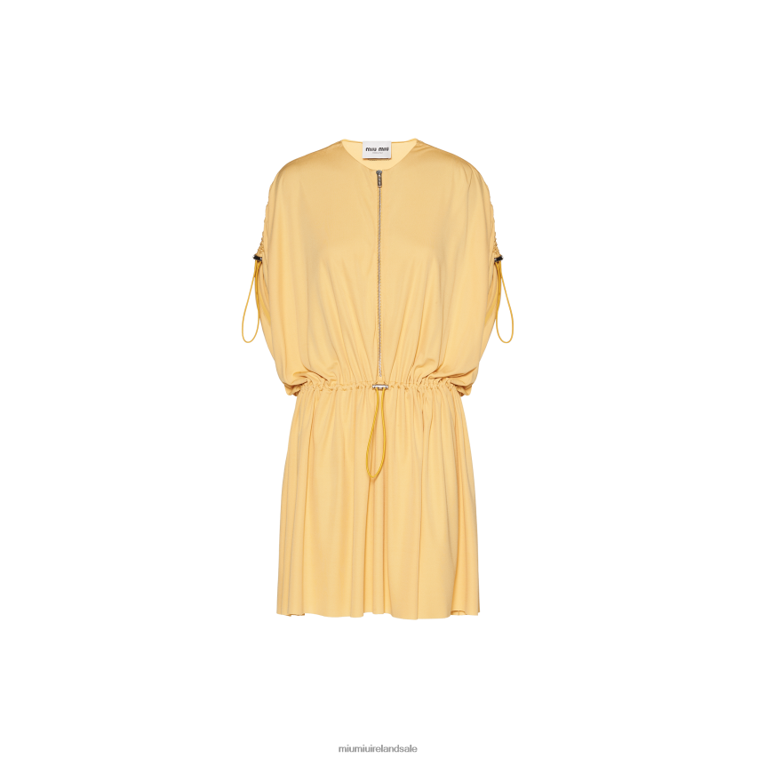 IE Miu MiuReady To Wear Organzine Mini-dress Topaz XJN62J375