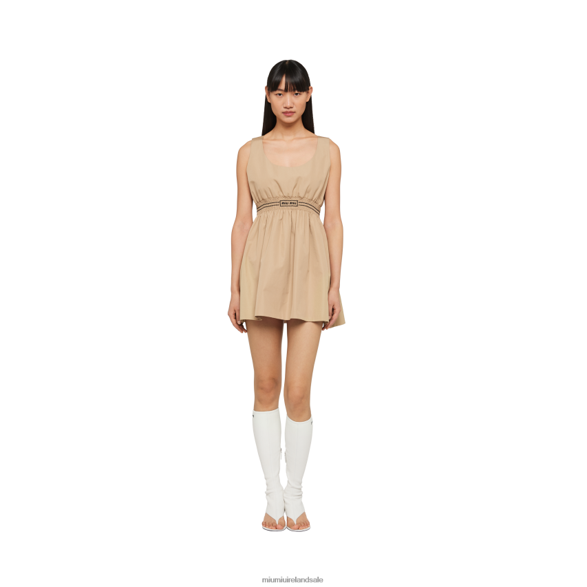 IE Miu MiuReady To Wear Poplin Mini-dress Cord XJN62J350