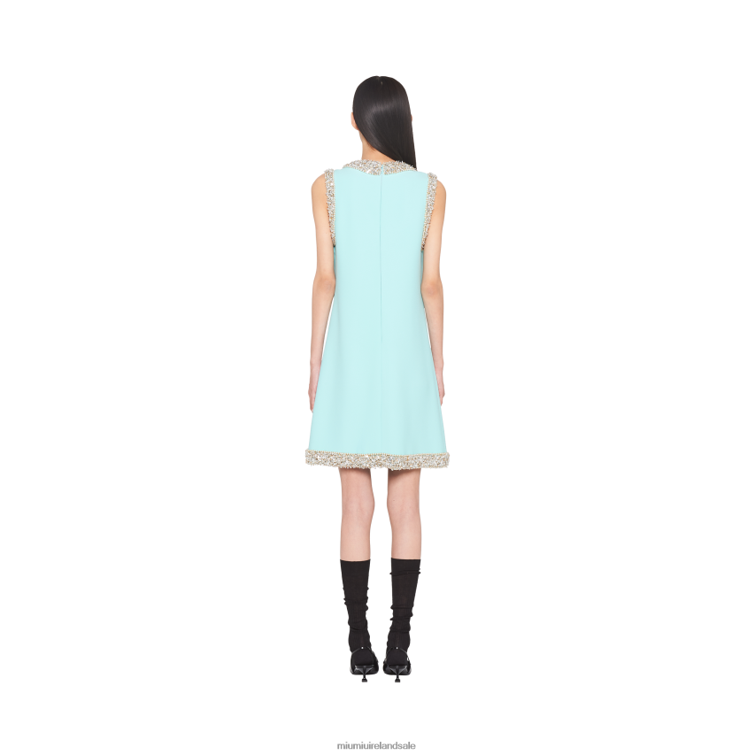 IE Miu MiuReady To Wear Sleeveless Cady Mini-dress Jade Green XJN62J445