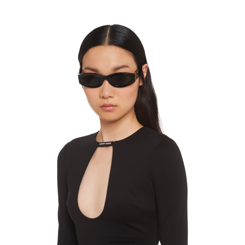 IE Miu MiuReady To Wear Stretch Jersey Mini-dress Black XJN62J399