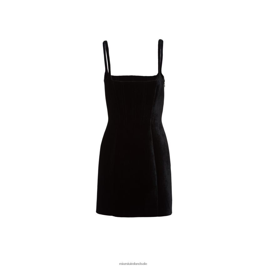 IE Miu MiuReady To Wear Velvet Minidress Black XJN62J427