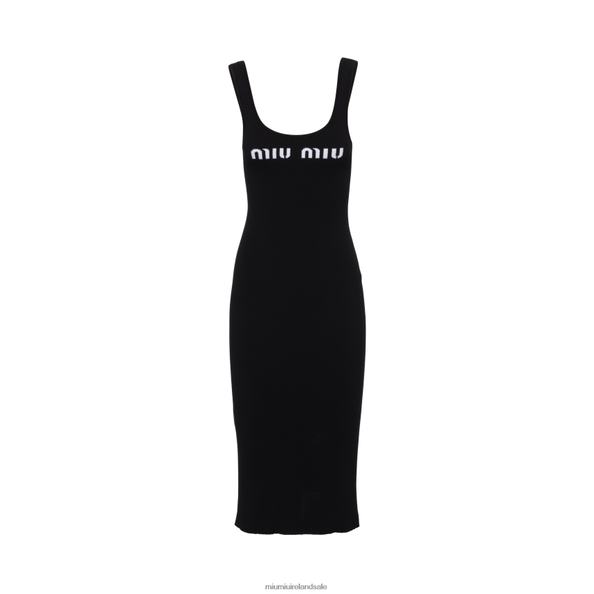 IE Miu MiuReady To Wear Viscose Dress Black XJN62J377