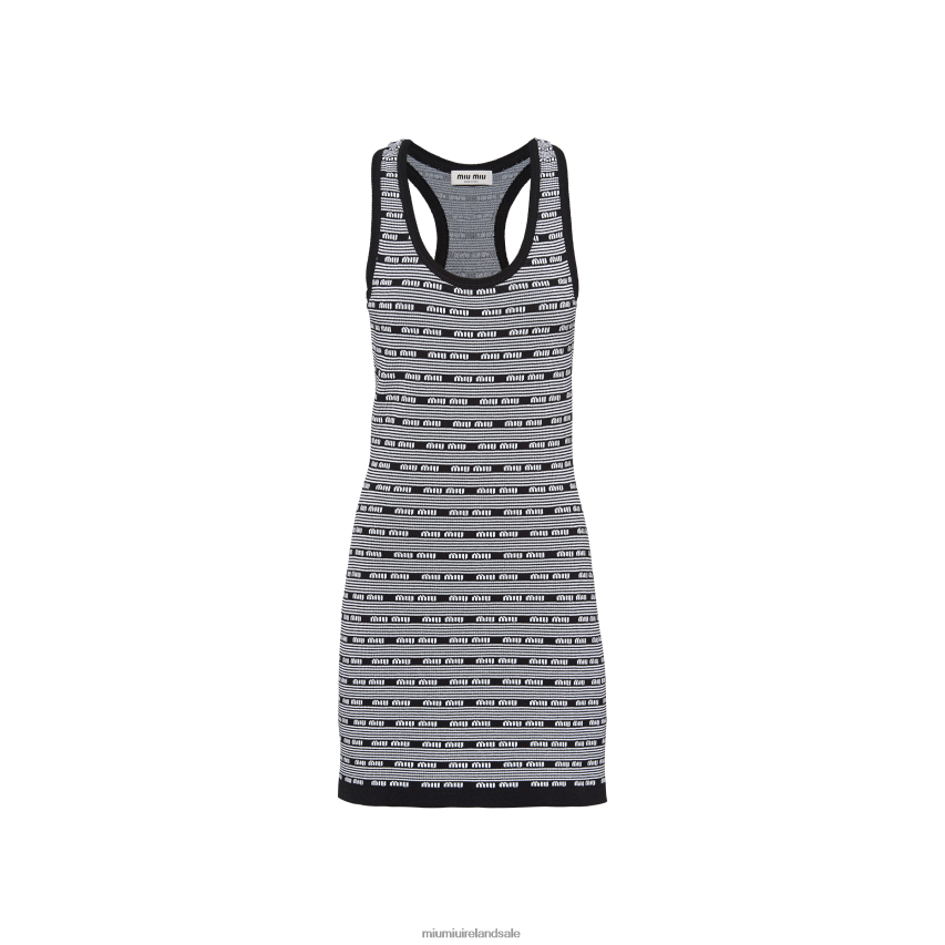 IE Miu MiuReady To Wear Viscose Mini-dress Black/White XJN62J378
