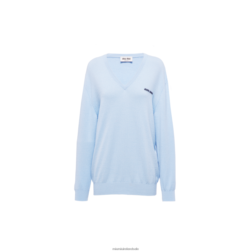 IE Miu MiuReady To Wear Cashmere Sweater With Logo Astro XJN62J801