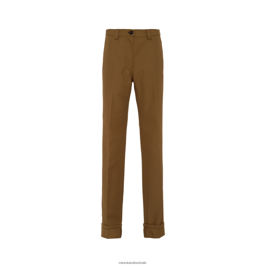 IE Miu MiuReady To Wear Covert Pants Military Green XJN62J946