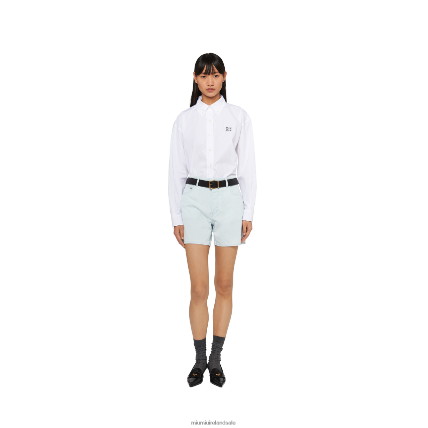 IE Miu MiuReady To Wear Denim Bermudas Light Blue XJN62J966