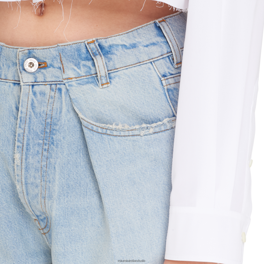 IE Miu MiuReady To Wear Denim Jeans Light Blue XJN62J995