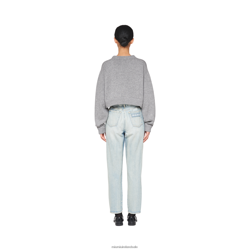 IE Miu MiuReady To Wear Denim Jeans Sapphire Blue XJN62J1018