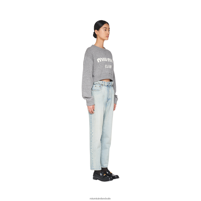 IE Miu MiuReady To Wear Denim Jeans Sapphire Blue XJN62J1018