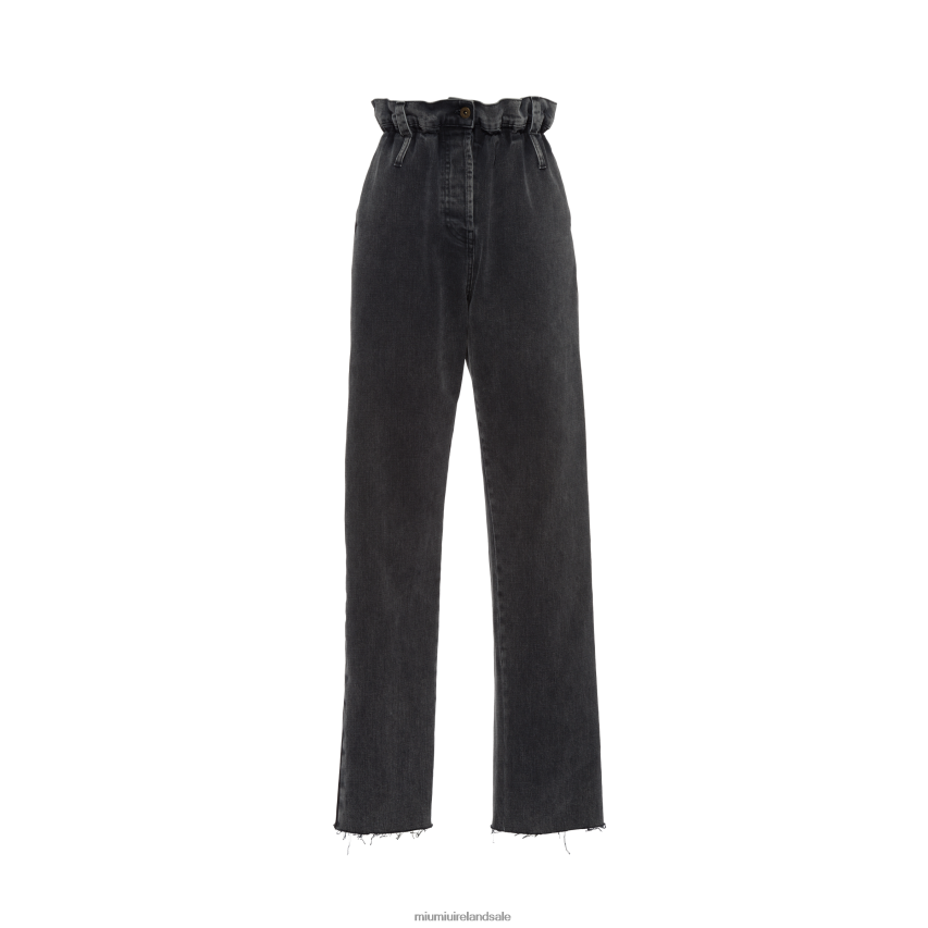 IE Miu MiuReady To Wear Denim Pants Black XJN62J979