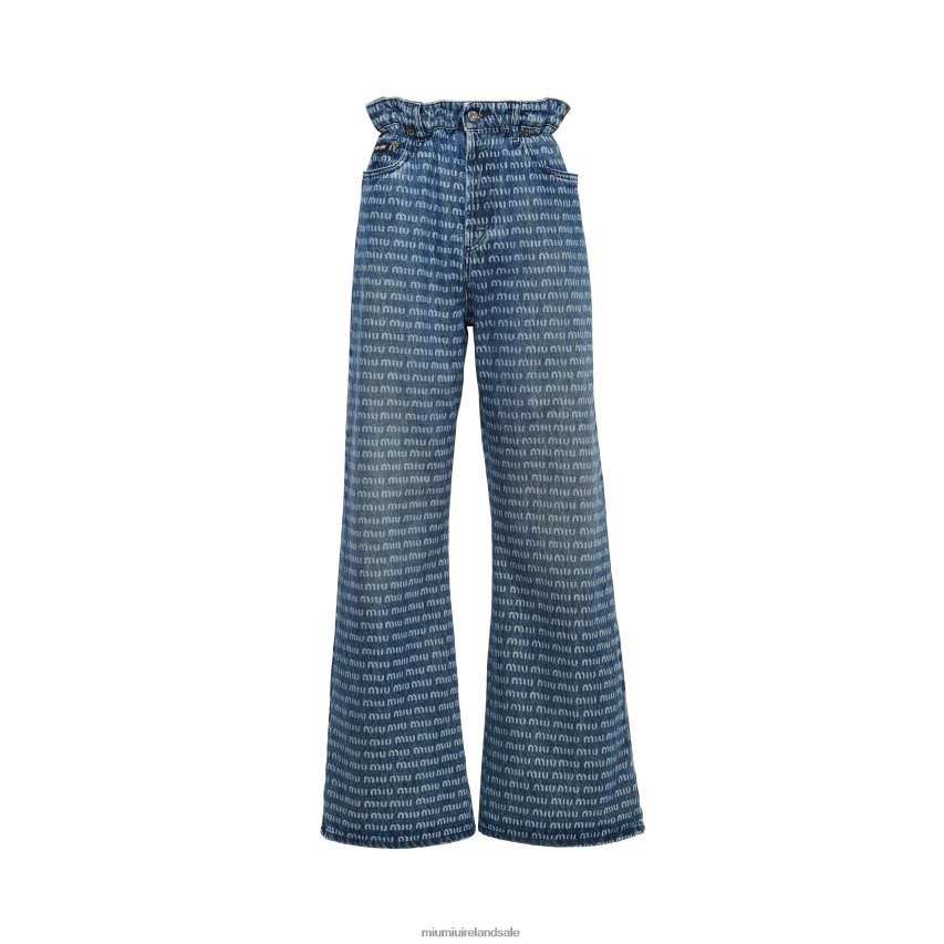 IE Miu MiuReady To Wear Denim Pants Navy XJN62J950