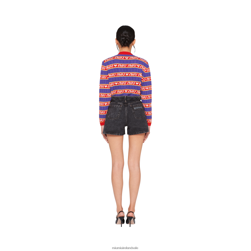 IE Miu MiuReady To Wear Denim Shorts Black XJN62J1016