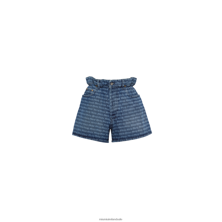 IE Miu MiuReady To Wear Denim Shorts Navy XJN62J948