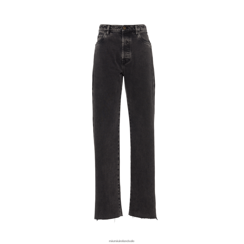 IE Miu MiuReady To Wear Five-pocket Denim Jeans Black XJN62J972