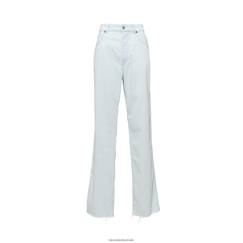 IE Miu MiuReady To Wear Five-pocket Denim Jeans Light Blue XJN62J964