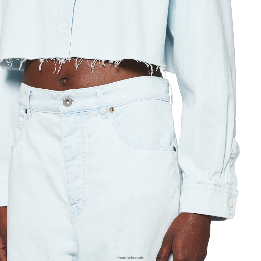 IE Miu MiuReady To Wear Five-pocket Denim Jeans Light Blue XJN62J964
