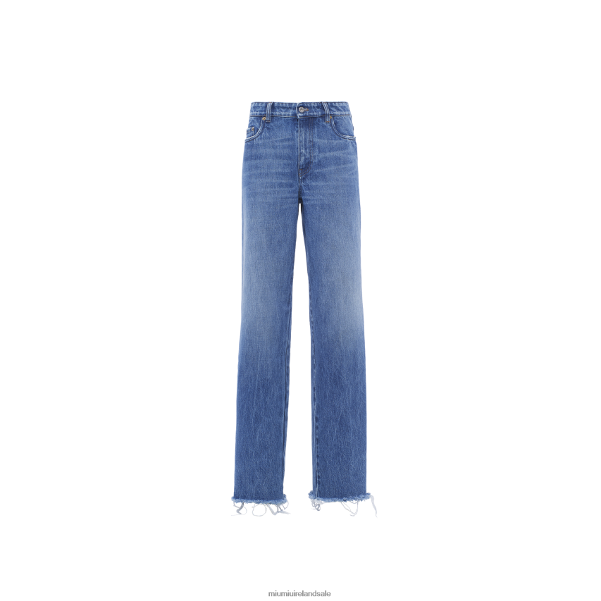 IE Miu MiuReady To Wear Five-pocket Denim Jeans Navy XJN62J1013