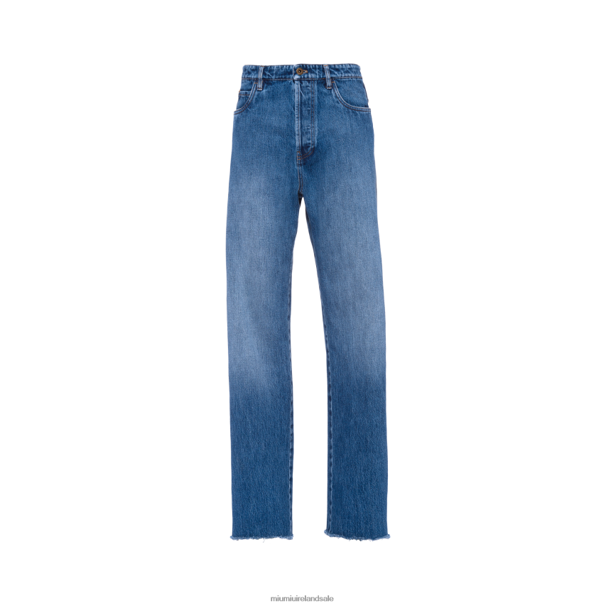 IE Miu MiuReady To Wear Five-pocket Denim Jeans Navy XJN62J973