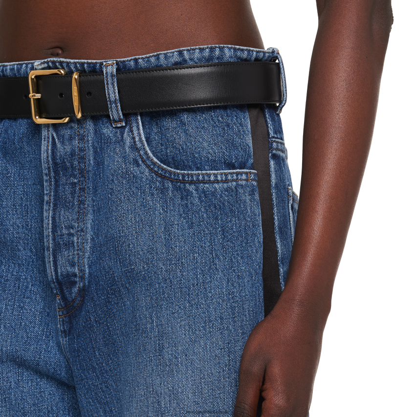 IE Miu MiuReady To Wear Five-pocket Denim Jeans Navy XJN62J973