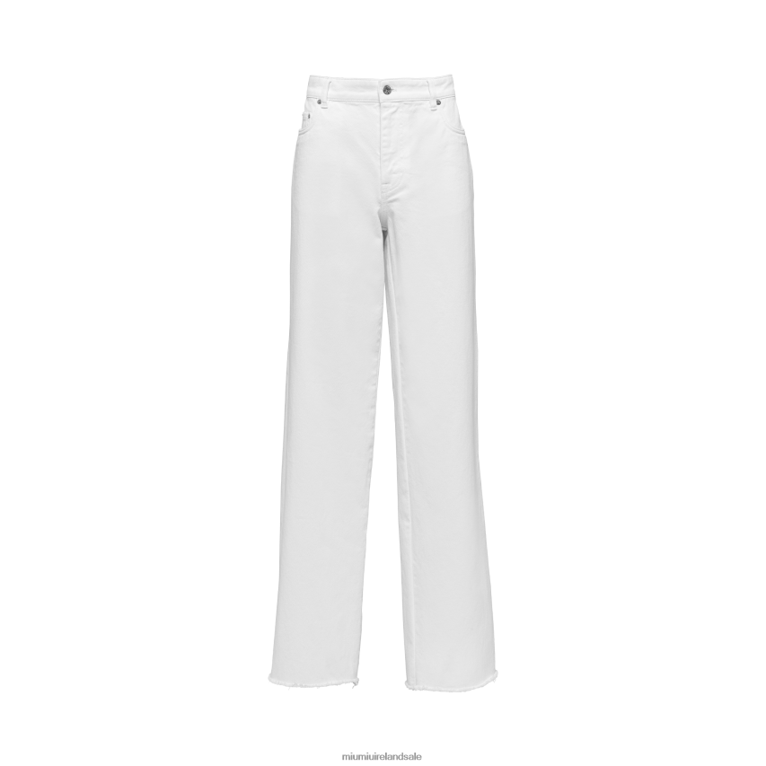 IE Miu MiuReady To Wear Five-pocket Denim Jeans White XJN62J1004