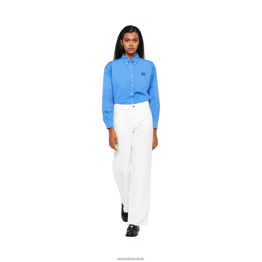 IE Miu MiuReady To Wear Five-pocket Denim Jeans White XJN62J1004