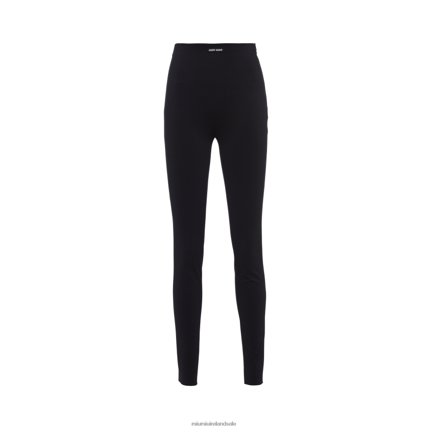 IE Miu MiuReady To Wear Jersey Pants Black XJN62J986