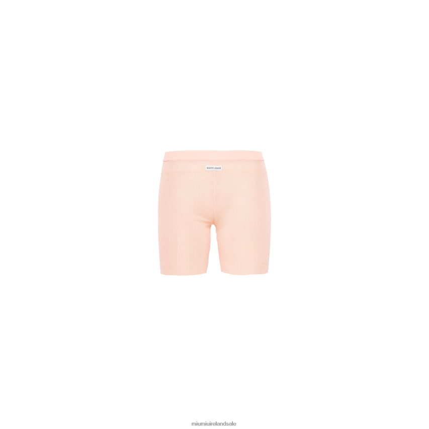 IE Miu MiuReady To Wear Nylon Shorts Apricot XJN62J1024