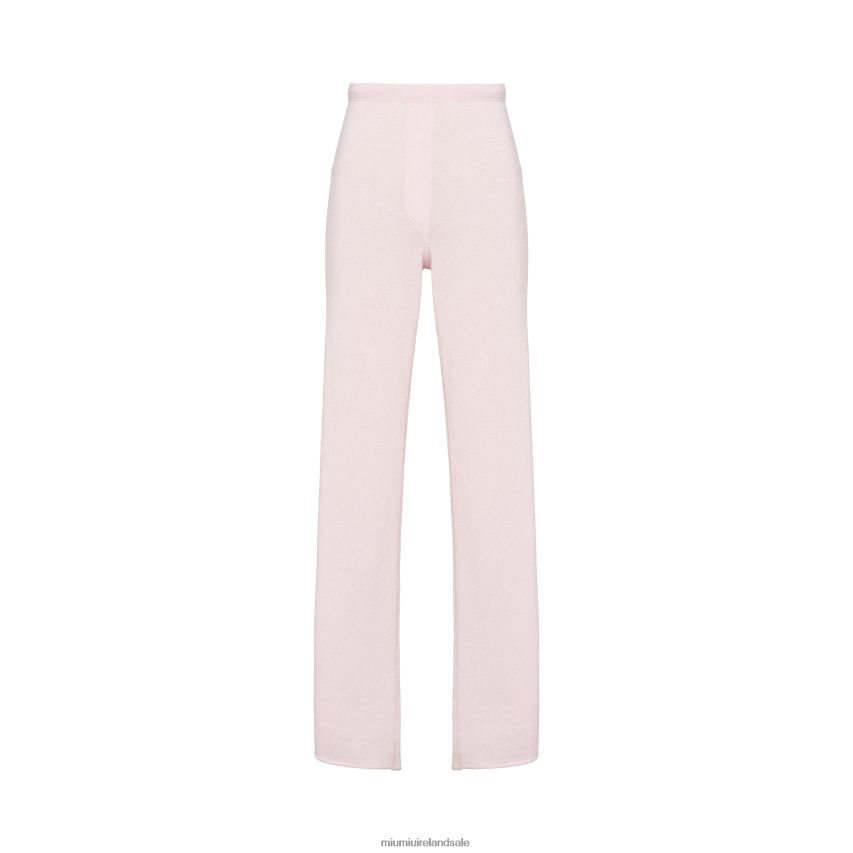 IE Miu MiuReady To Wear Wool And Cashmere Pants Alabaster Pink XJN62J827