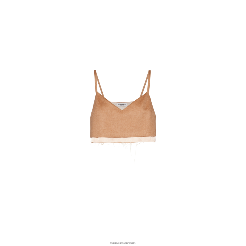 IE Miu MiuReady To Wear Camel Top Camel Brown XJN62J592