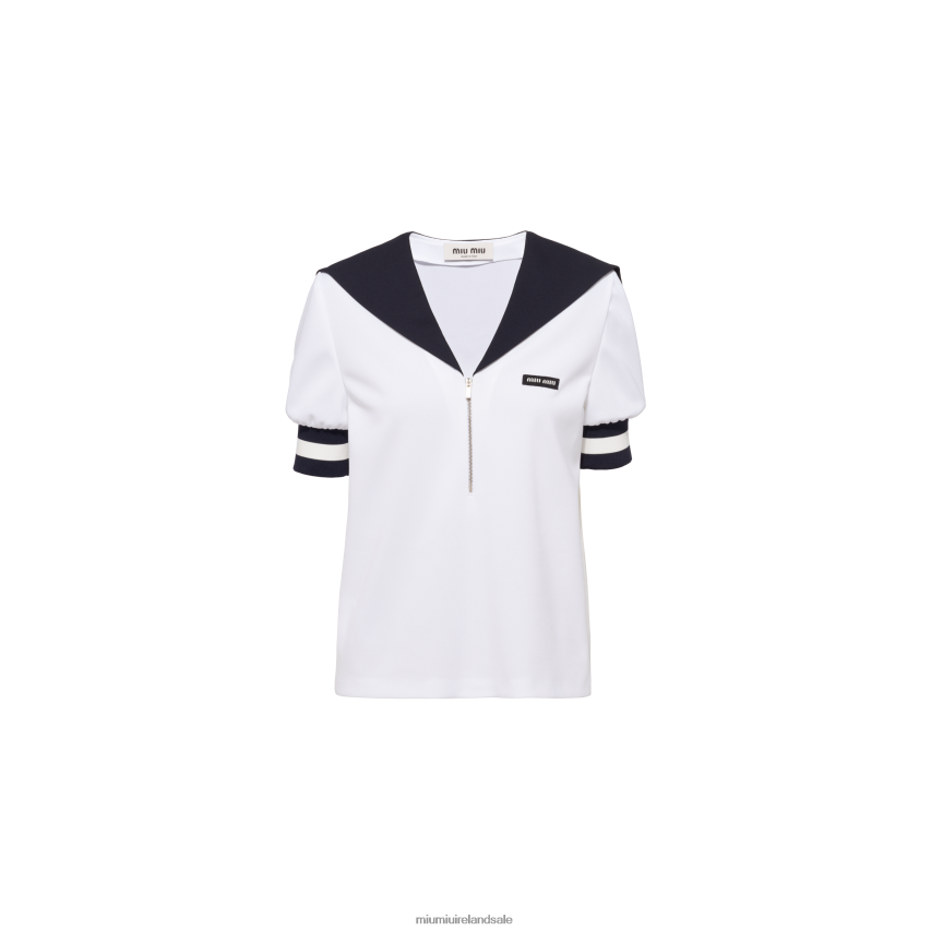 IE Miu MiuReady To Wear Pique Top White XJN62J614
