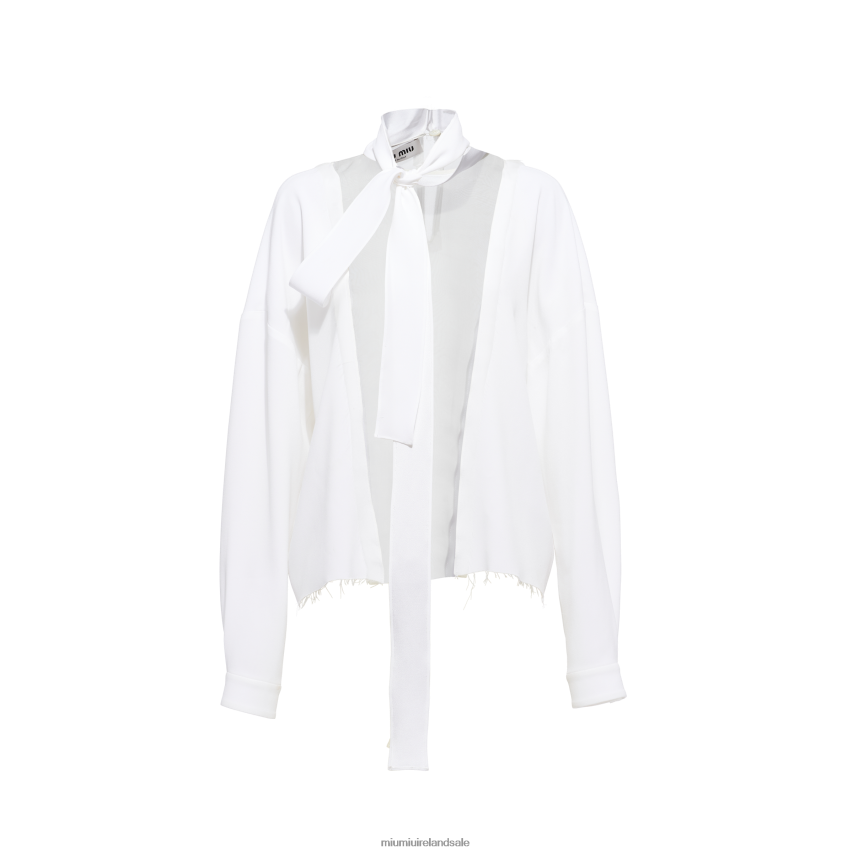 IE Miu MiuReady To Wear Sable Top White XJN62J661