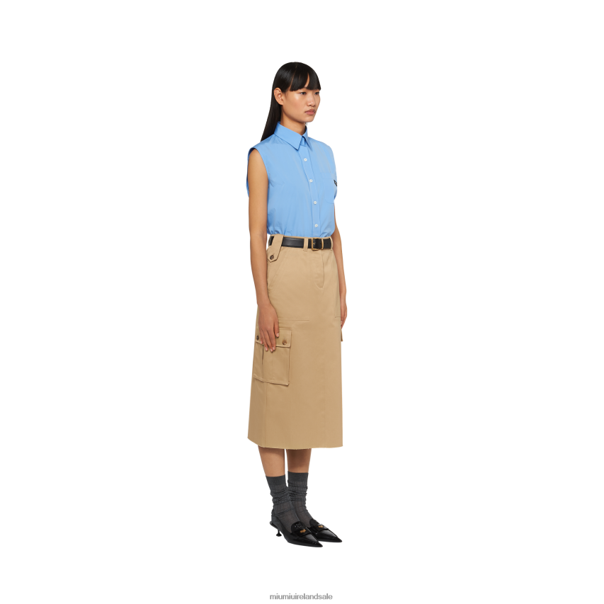 IE Miu MiuReady To Wear Chino Midi Skirt Cord XJN62J862